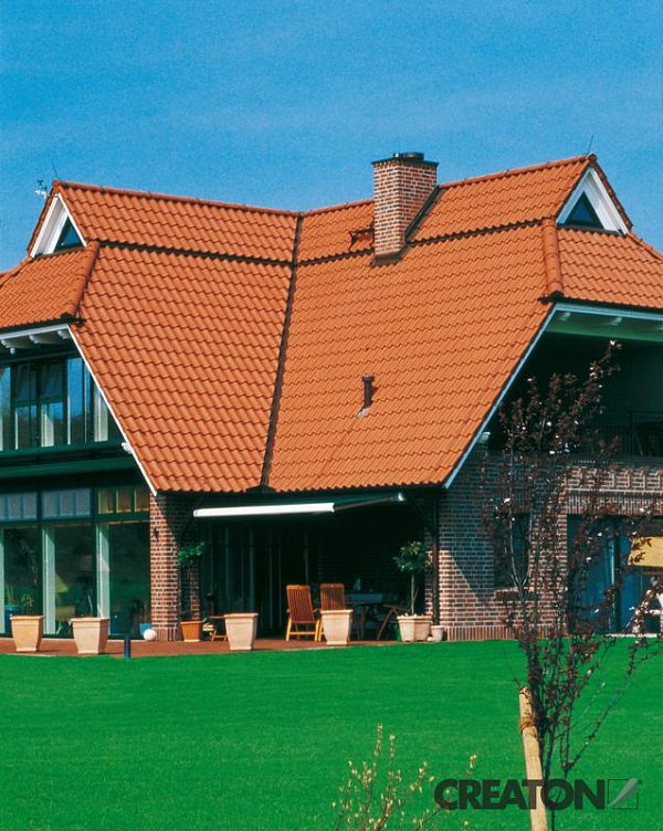 Керамическая черепица Creaton Sinfonie, цвет Натуральный красный