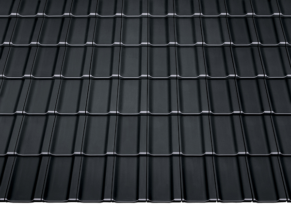 Керамическая черепица Braas Топаз 11V, Глубокий черный