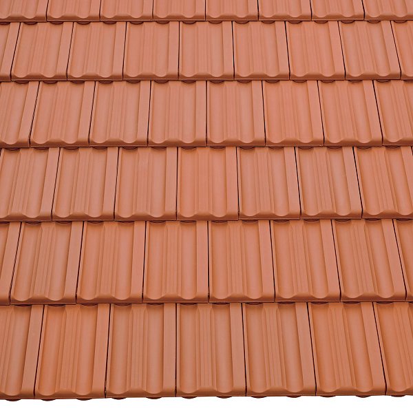 Керамическая черепица Braas Гранат 11V, цвет Натуральный красный