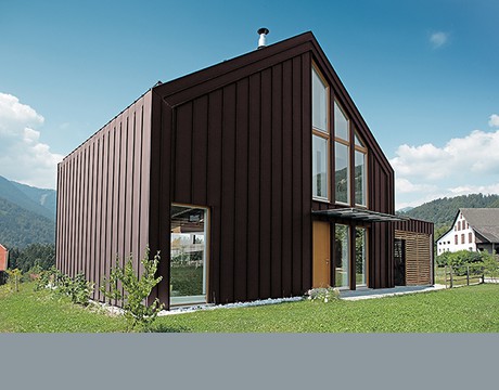 Фальцевая кровля, Prefa - гладкая, коричневая