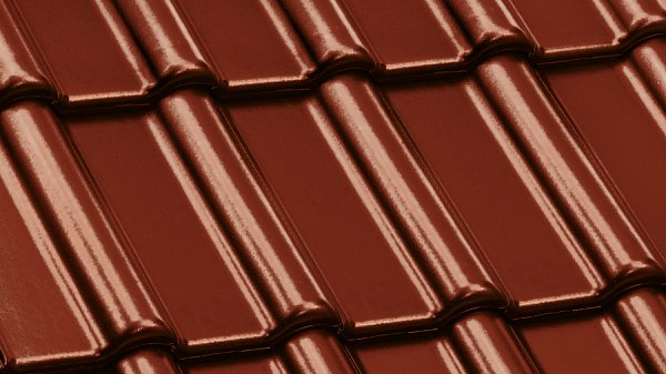 Керамическая черепица Nelskamp F 10, Миндально-коричневый глянцевый