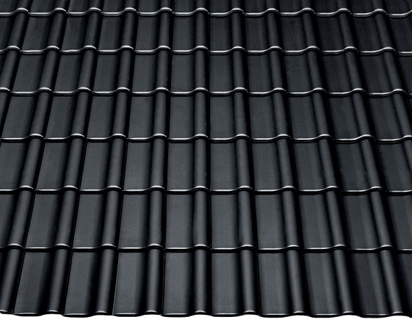 Керамическая черепица Braas Рубин 15V, Tiefschwarz