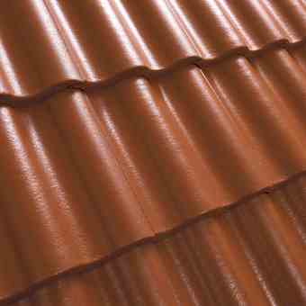 Цементно-песчаная черепица рядовая, Palema Candor Кирпично-красный, Benders