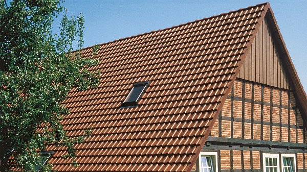 Керамическая черепица Braas Топаз 13V, цвет Медный