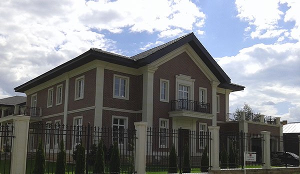 Цементно-песчаная черепица рядовая, Черный, Забудова