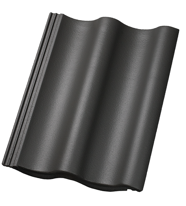 Цементно-песчаная черепица рядовая, Sigma, LongLife matt Granit, Nelskamp