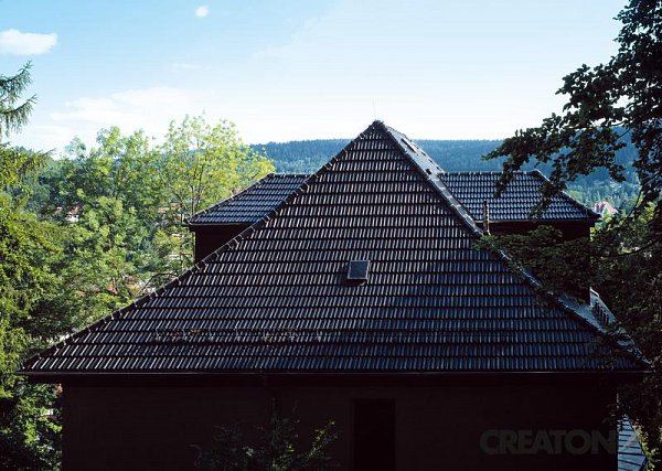 Керамическая черепица Creaton Ratio, Finesse, цвет Черный