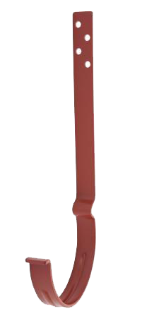 Крюк крепления желоба удлиненный L-220мм, сталь, d-125 мм, красный, Aquasystem