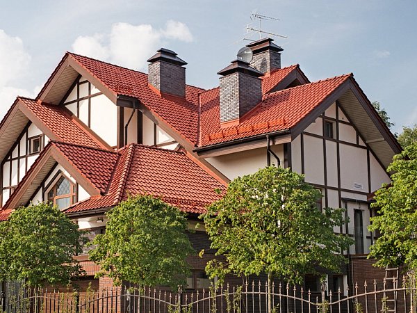 Керамическая черепица Nelskamp F 15, Медно-красный