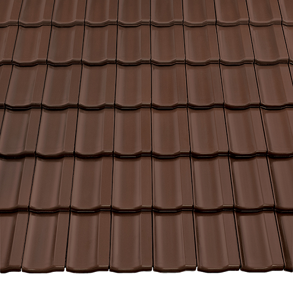 Керамическая черепица Braas Топаз 15V, Темно-коричневый