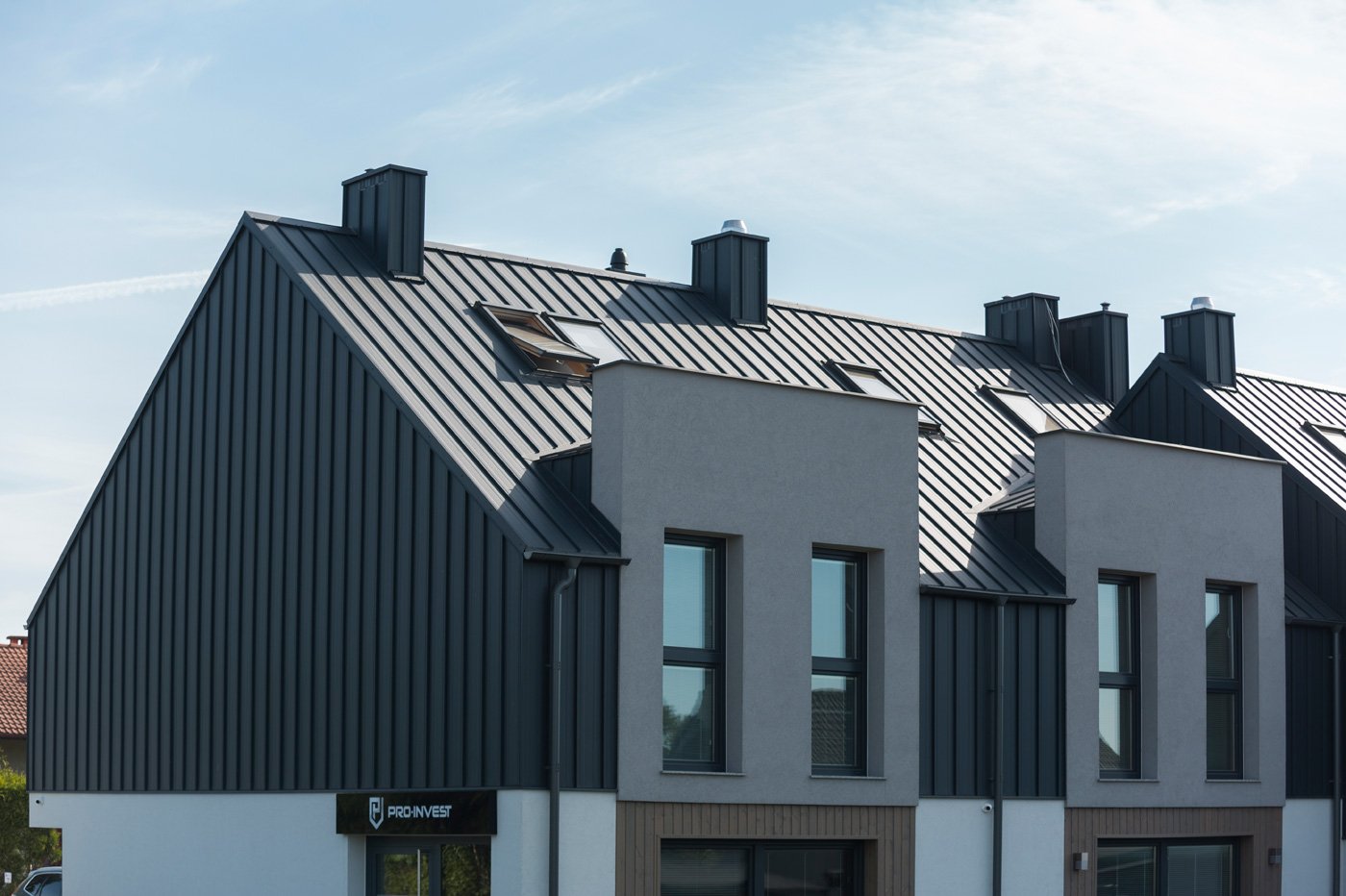 Фальцевая кровля, Prefa - гладкая, сера - черная