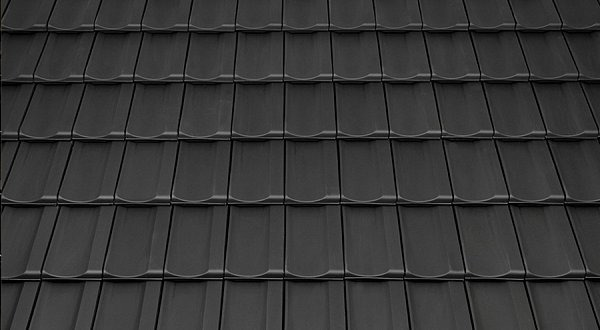 Керамическая черепица Tondach Mulde, Черный антрацит