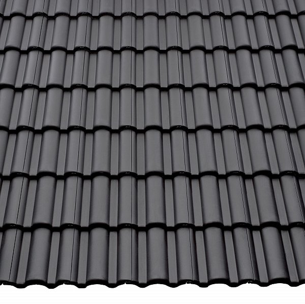 Цементно-песчаная черепица рядовая, Таунус, Star Matt, Гранит, Braas