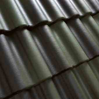 Цементно-песчаная черепица рядовая, Palema Черно-зеленый, Benders