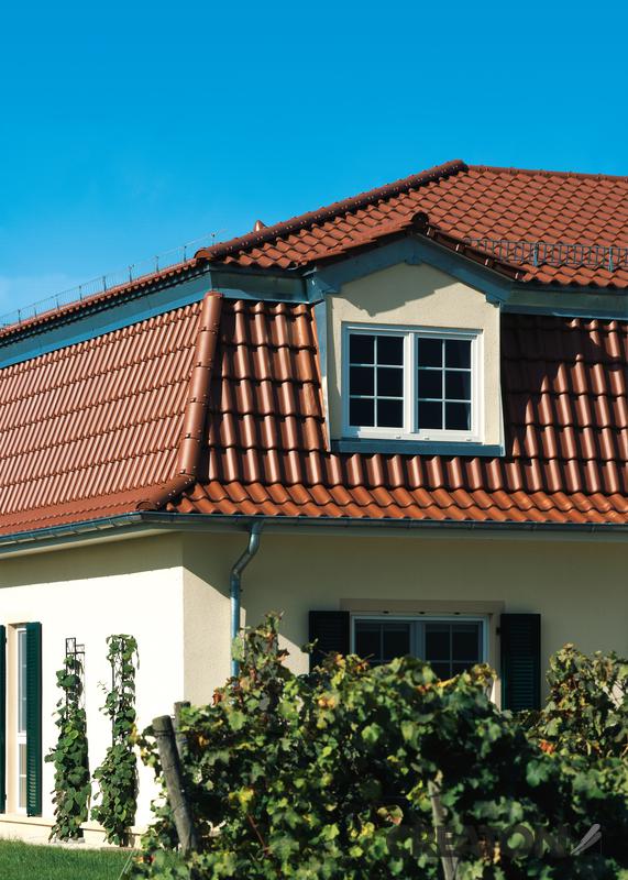 Керамическая черепица Creaton Premion, Nuance, цвет Медно-красный