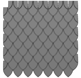 Острая черепица «Рыбья чешуя»