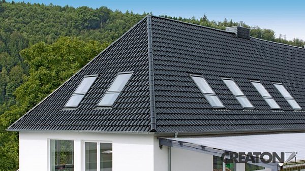 Керамическая черепица Creaton Premion, Finesse, цвет Черный