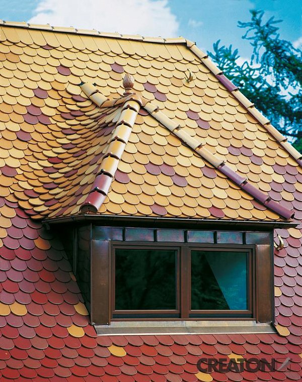 Керамическая черепица Creaton Biber Klassik Nuance, цвет Красный