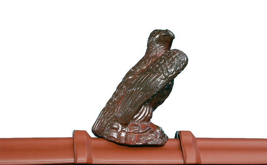 Декоративный элемент на кровлю Беркут, коричневый, Braas