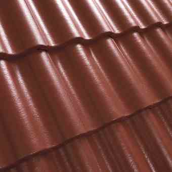 Цементно-песчаная черепица рядовая, Palema Candor Каштановый, Benders