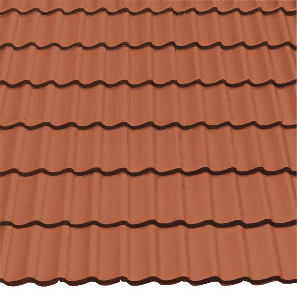 Цементно-песчаная черепица рядовая, Doppel-S Aerlox, Классический красный, Braas