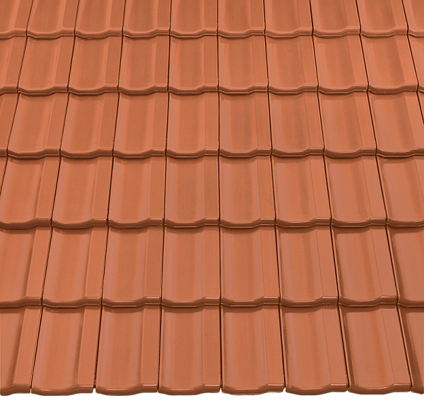 Керамическая черепица Braas Топаз 15V, Натуральный красный