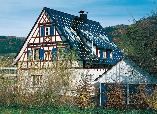 Керамическая черепица Creaton Biber Klassik Finesse, цвет Сланцевый