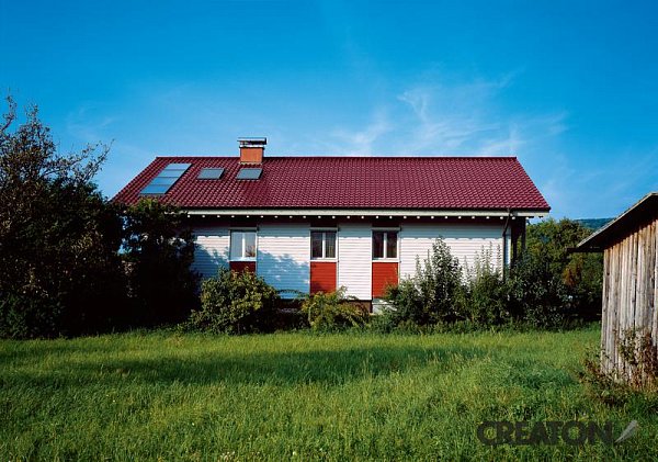 Керамическая черепица Creaton Viva Finesse, цвет Винно-красный