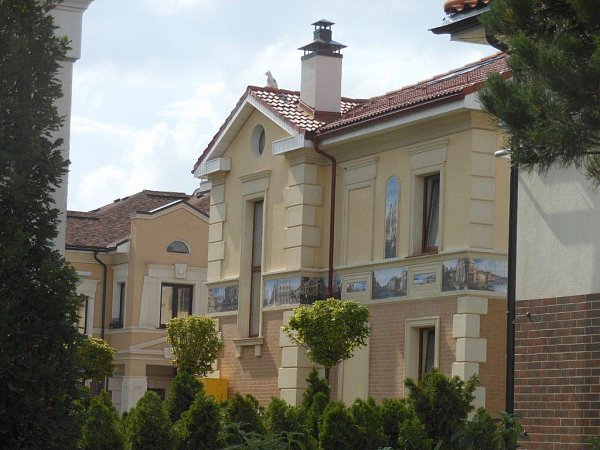 Цементно-песчаная черепица рядовая, Янтарь, Антик красный, Braas