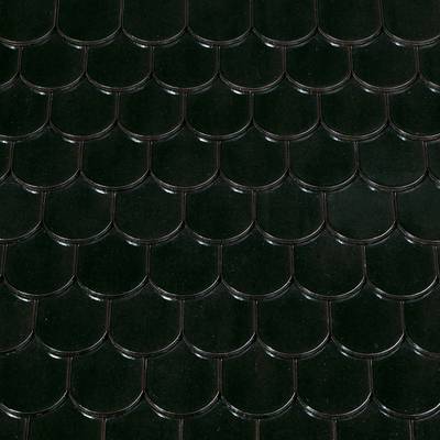 Керамическая черепица Creaton Biber Klassik Rundschnitt ROG, Глазурованый черный