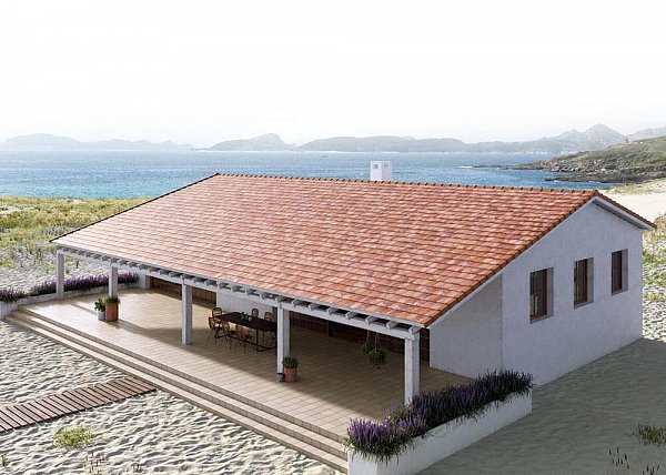 Керамическая черепица Borja TECH Flat 10, Ibiza Pink, Tejas Borja