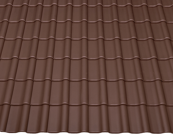 Керамическая черепица Braas Рубин 15V, Dunkelbraun