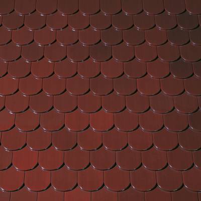 Керамическая черепица Creaton Biber Klassik Rundschnitt ROG, Глазурованый каричневый