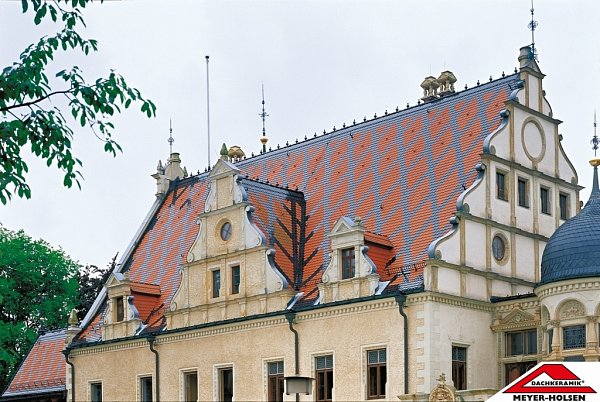 Керамическая черепица Meyer-Holsen Biber, Натуральный красный