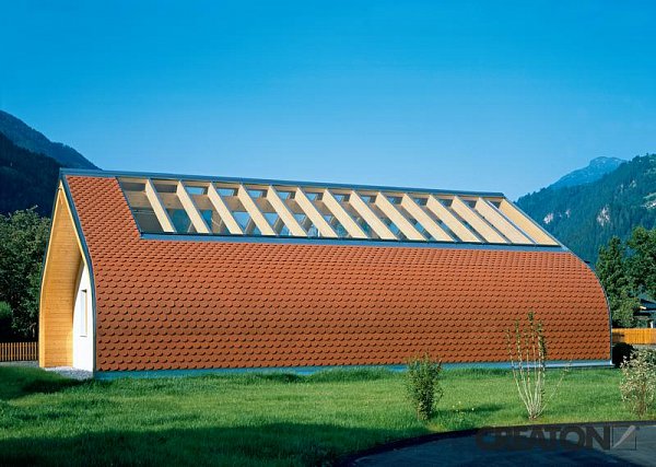 Керамическая черепица Creaton Biber, Klassik, цвет Натуральный красный