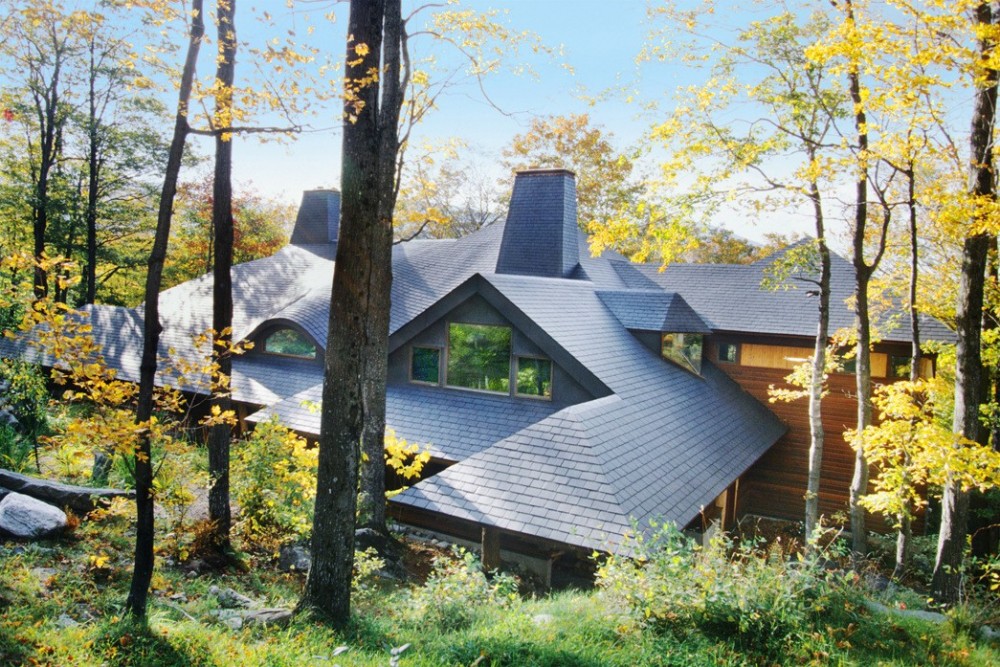 Сланцевая кровля Vermont, неизменный черный