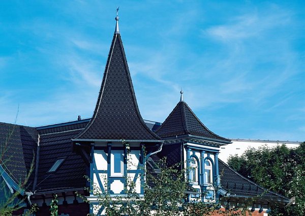 Керамическая черепица Creaton Biber Klassik Finesse, цвет Сланцевый