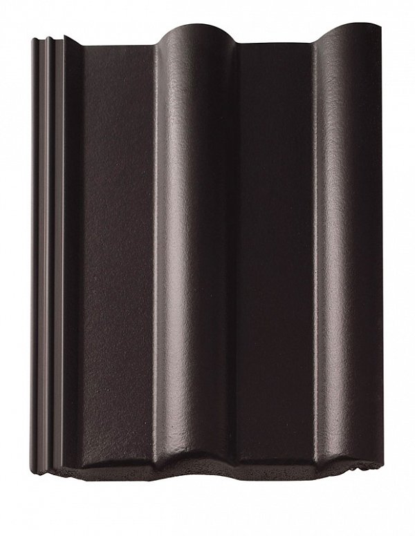 Цементно-песчаная черепица рядовая, ФП, Protegon Seidenmatt, Черный, Braas