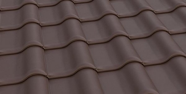 Керамическая черепица Braas Рубин 11V, цвет Темно-коричневый
