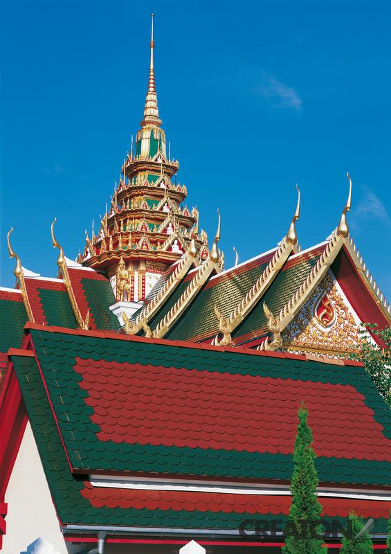 Керамическая черепица Creaton Biber Klassik Finesse, цвет Винно-красный