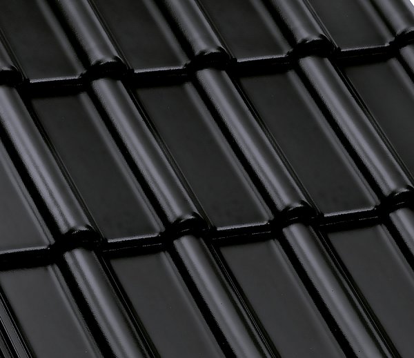 Керамическая черепица Nelskamp F 10, Черный глянцевый