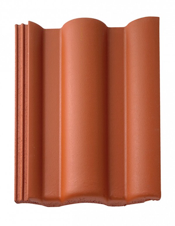 Цементно-песчаная черепица рядовая, Таунус, Star Matt, Кирпично-красный, Braas