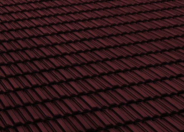 Керамическая черепица Nelskamp D 13, Бургунский красный глянцевый