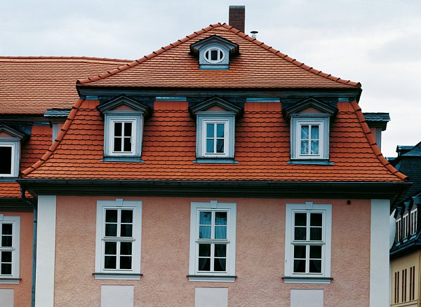 Керамическая черепица Creaton Biber Ambiente Segmentschnitt, Натуральный красный