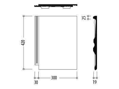 Цементно-песчаная черепица рядовая, Тевива, Черный, Braas