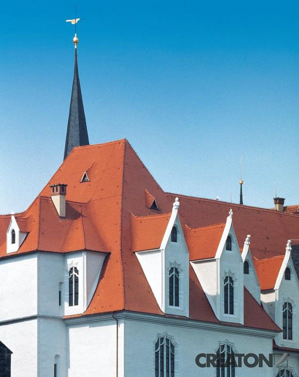 Керамическая черепица Creaton Biber, Klassik, цвет Натуральный красный