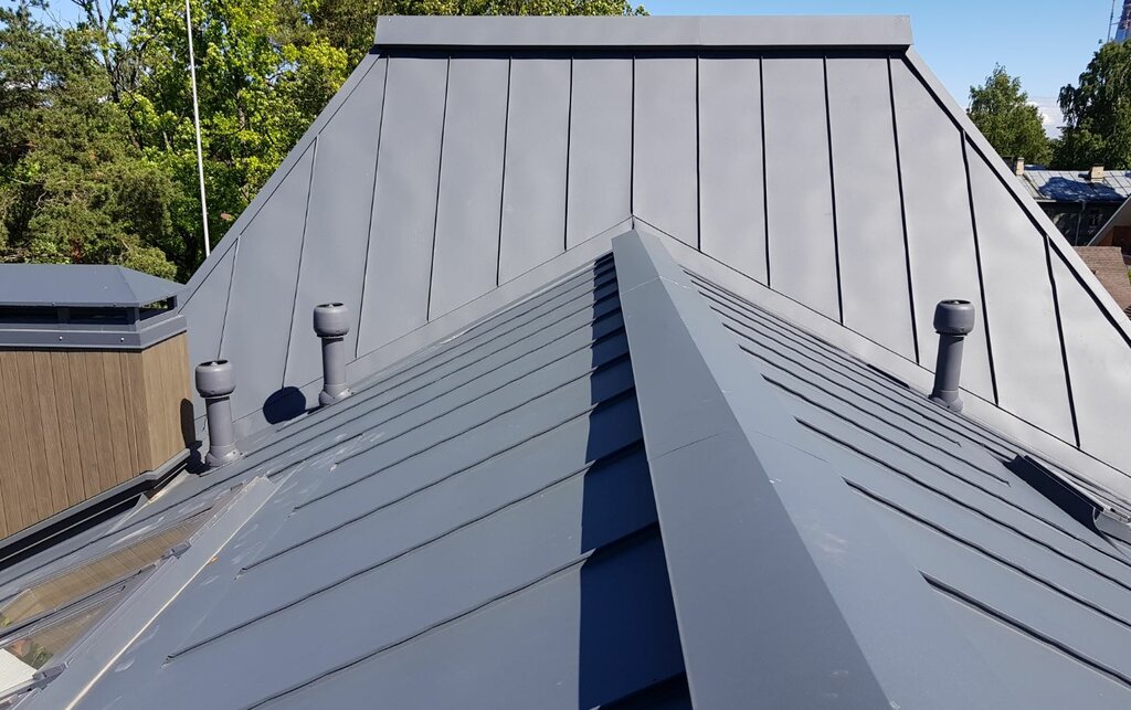 Фальцевая кровля, Prefa - гладкая, серый