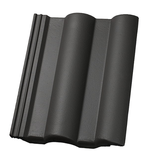 Цементно-песчаная черепица рядовая, Kronen-pfanne, LongLife matt, Granit, Nelskamp