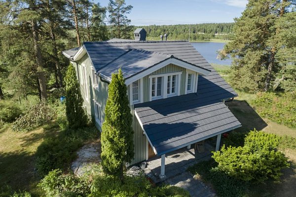 Цементно-песчаная черепица рядовая, Эво, Графит, Braas