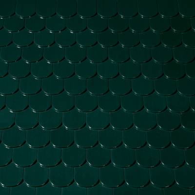 Керамическая черепица Creaton Biber Klassik Rundschnitt ROG, Глазурованый зеленый